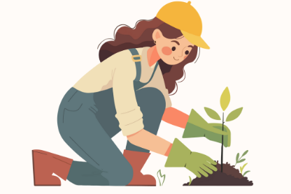 People with saplings ready for plantation